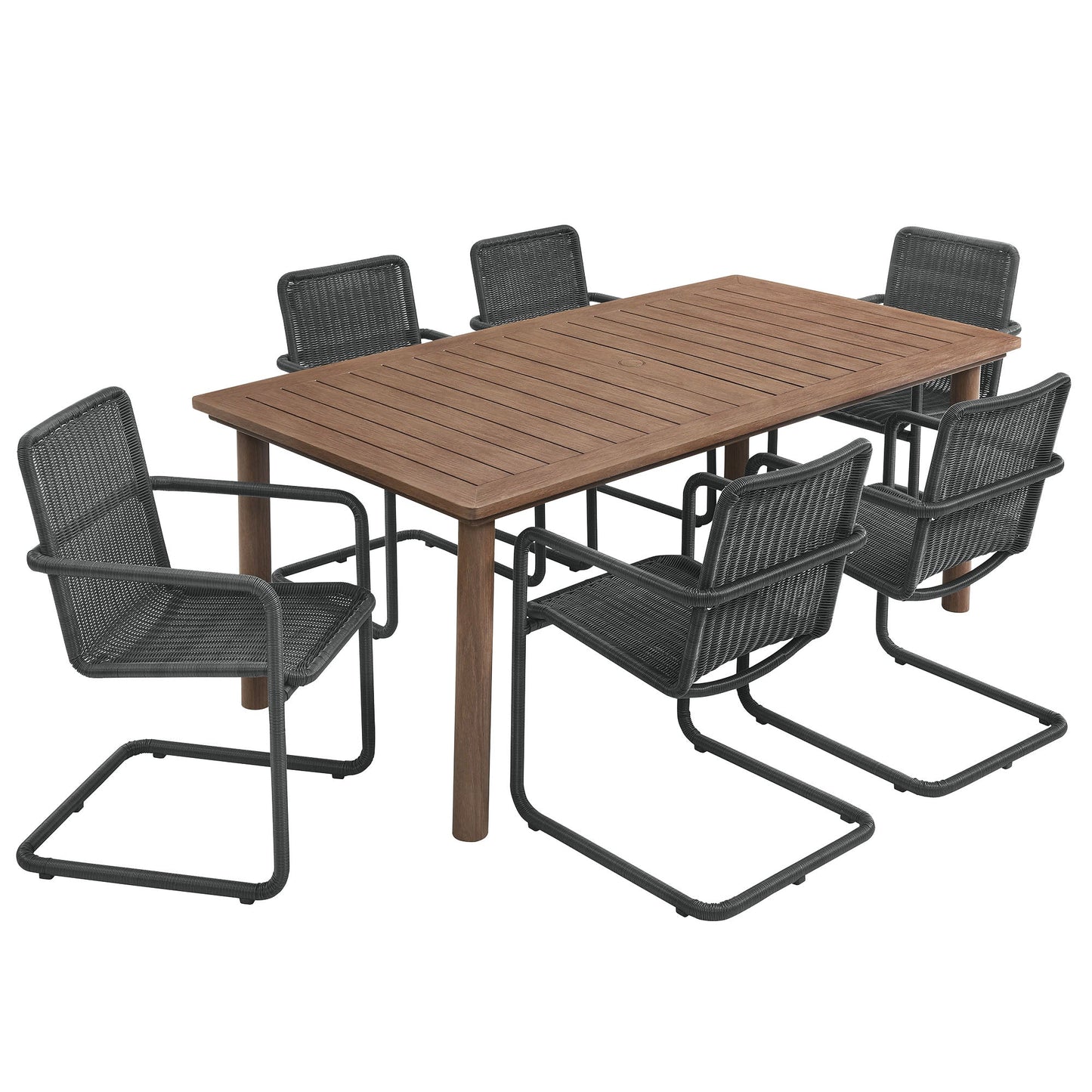 Abacus 7 Piece Outdoor Patio Table and Chairs Set