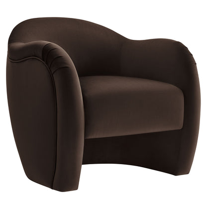 Compose Performance Velvet Accent Chair by Modway, dark brown velvet with curved arms on Tampa Home & Garden Store