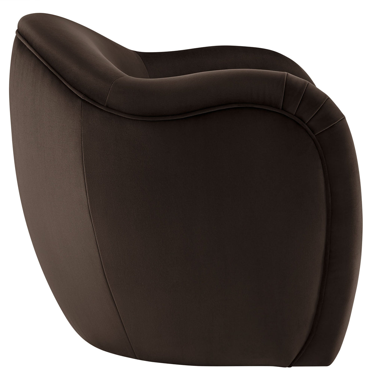 Compose Performance Velvet Accent Chair by Modway, brown velvet upholstery with curved arm on Tampa Home & Garden Store