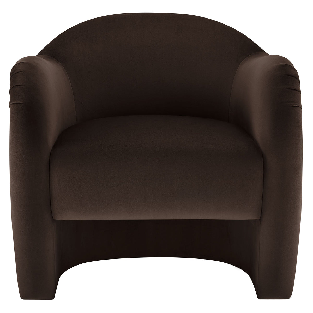 Compose Performance Velvet Accent Chair dark brown velvet with curved barrel arms by Modway on Tampa Home & Garden Store