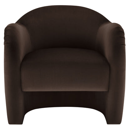 Compose Performance Velvet Accent Chair dark brown velvet with curved barrel arms by Modway on Tampa Home & Garden Store