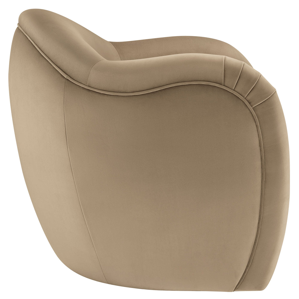 Compose Performance Velvet Accent Chair by Modway, beige velvet with curved arms and piping on Tampa Home & Garden Store