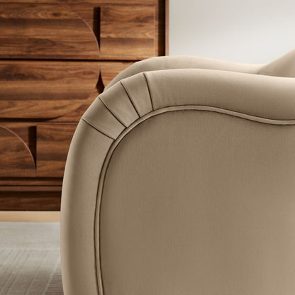 Compose Performance Velvet Accent Chair by Modway beige velvet upholstery with curved arms on Tampa Home & Garden Store