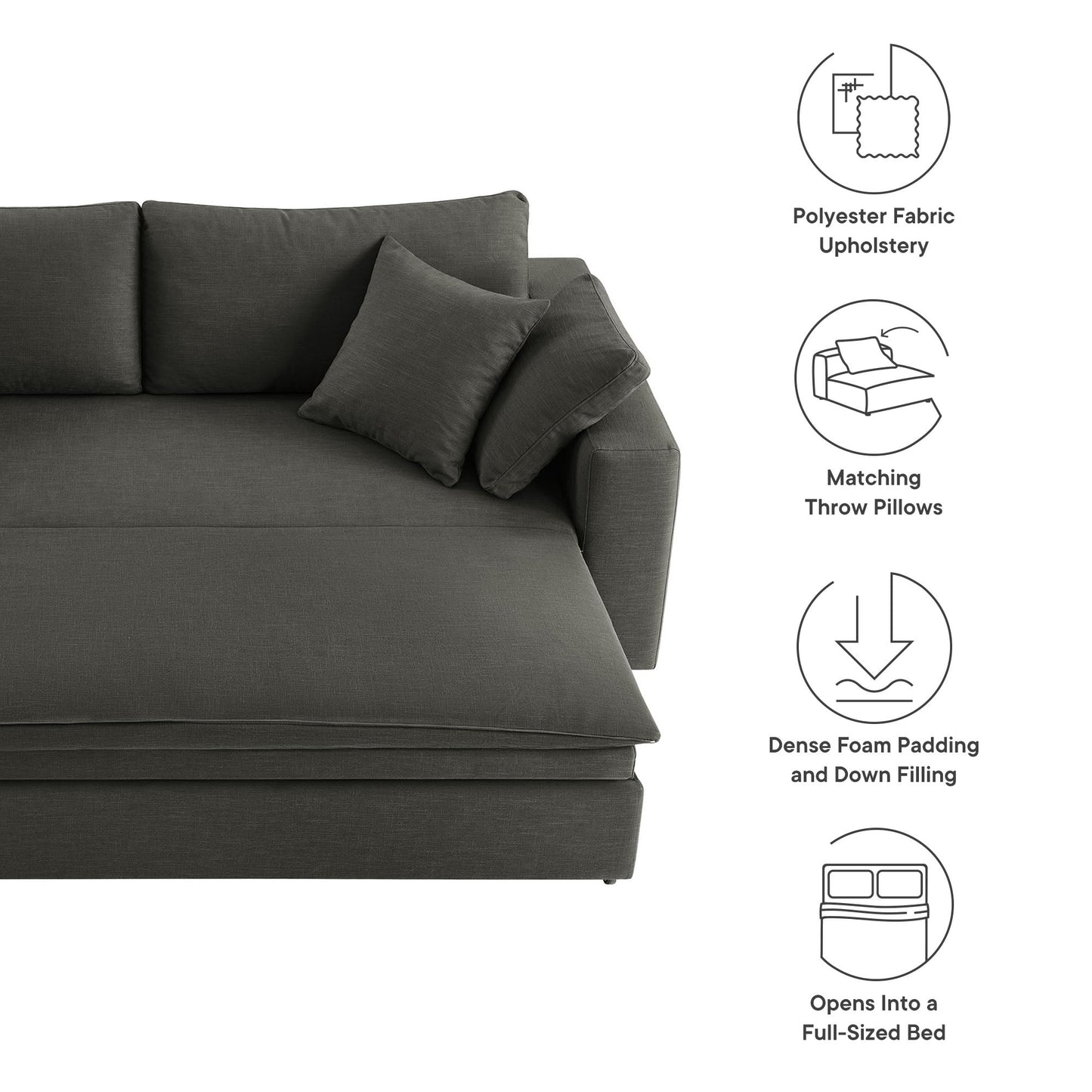 Modway Commix and Overstuffed Full Size Sofa
