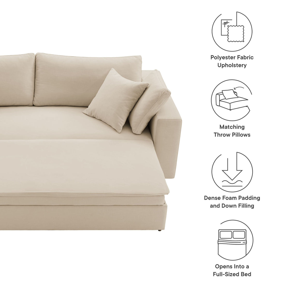 Modway Commix and Overstuffed Full Size Sofa
