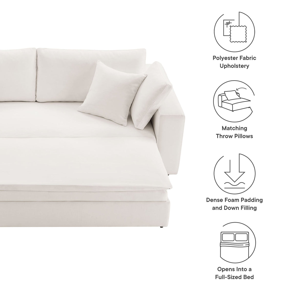 Modway Commix and Overstuffed Full Size Sofa