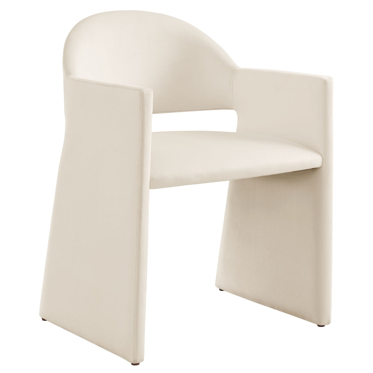 Talia Performance Velvet Dining Armchair by Modway, ivory velvet, rounded back, pair on Tampa Home & Garden Store