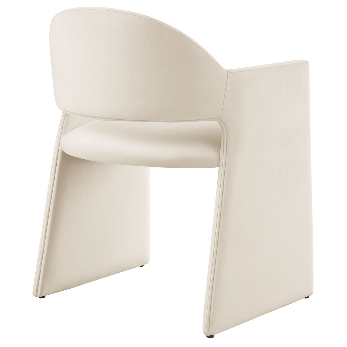 Talia Performance Velvet Dining Armchair by Modway, ivory velvet, curved back, pair on Tampa Home & Garden Store
