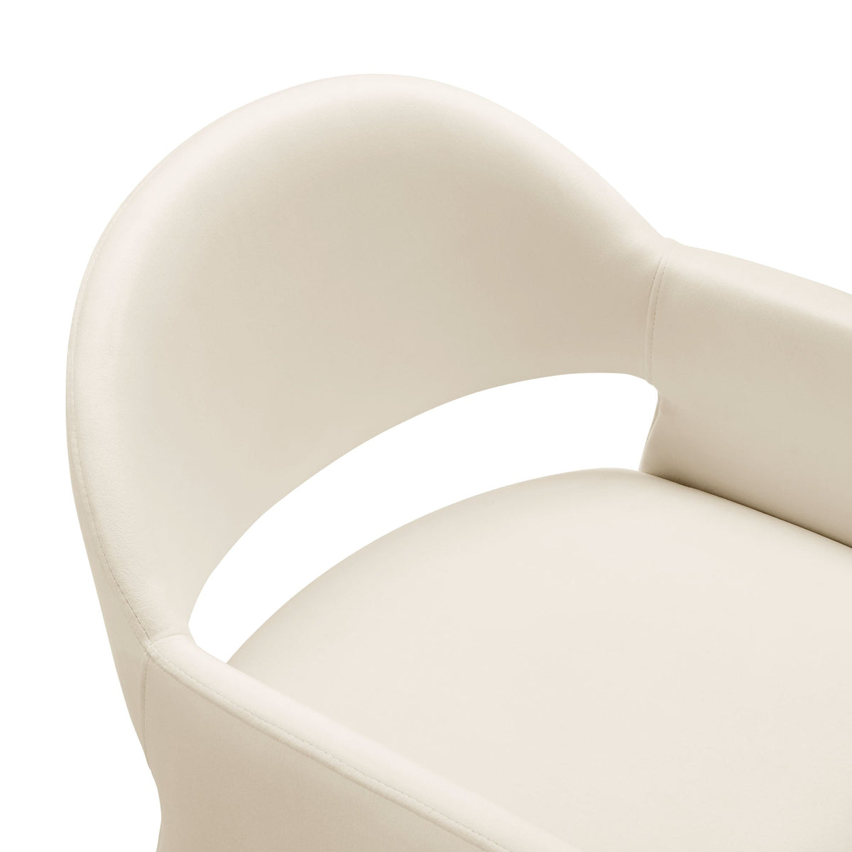 Talia Performance Velvet Dining Armchair in cream velvet with curved back and sculpted arms by Modway on Tampa Home & Garden Store