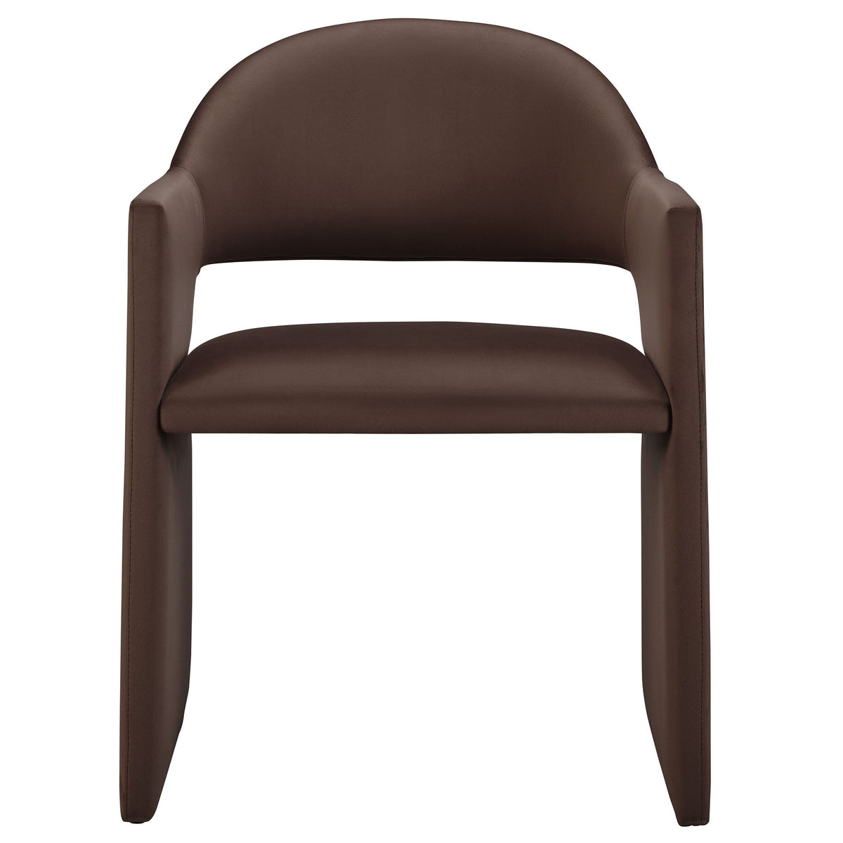 Talia Performance Velvet Dining Armchair brown velvet with back and padded arms HouseOfZazla on Tampa Home & Garden Store
