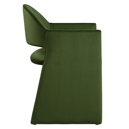 Talia Performance Velvet Dining Armchair in green velvet by Modway on Tampa Home & Garden Store