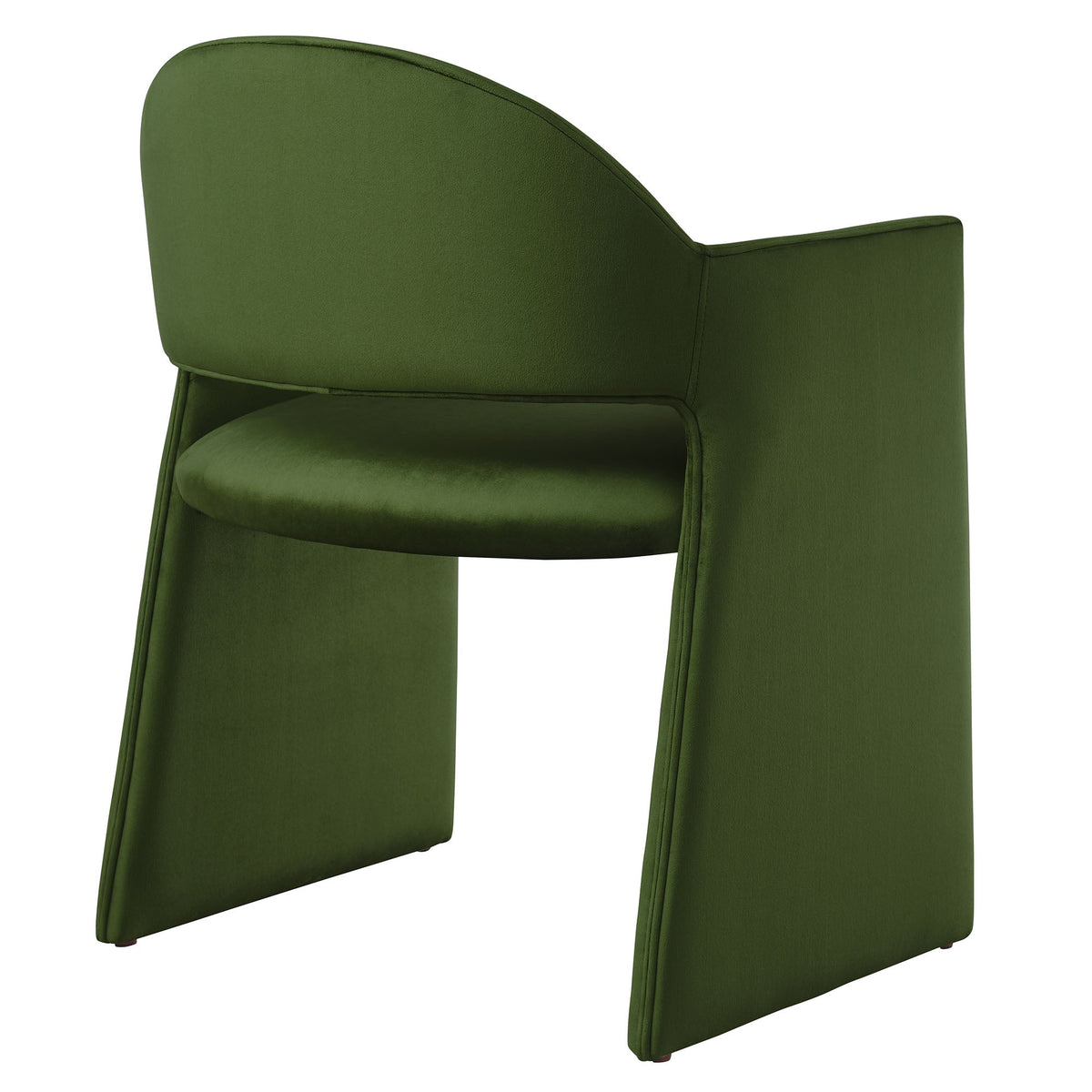 Talia Velvet Dining Armchair by Modway, green velvet upholstery, curved back, pair on Tampa Home & Garden Store