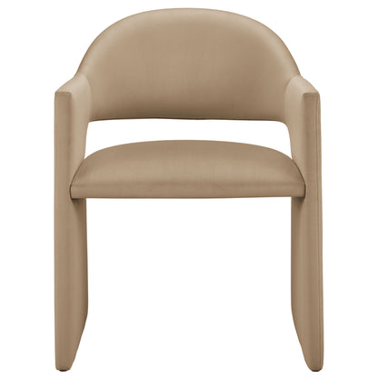 Talia Performance Velvet Dining Armchair by Modway, beige velvet upholstery on Tampa Home & Garden Store