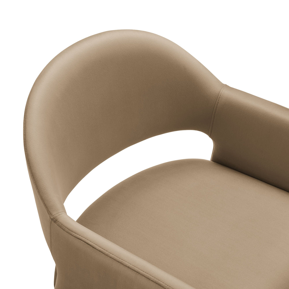 Talia Performance Velvet Dining Armchair beige with curved arms by Modway on Tampa Home & Garden Store