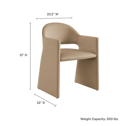 Talia Performance Velvet Dining Armchair tan velvet by Modway on Tampa Home & Garden Store