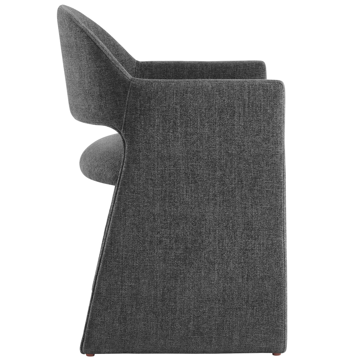 Talia upholstered fabric dining armchair in charcoal gray with curved back by Modway on Tampa Home & Garden Store