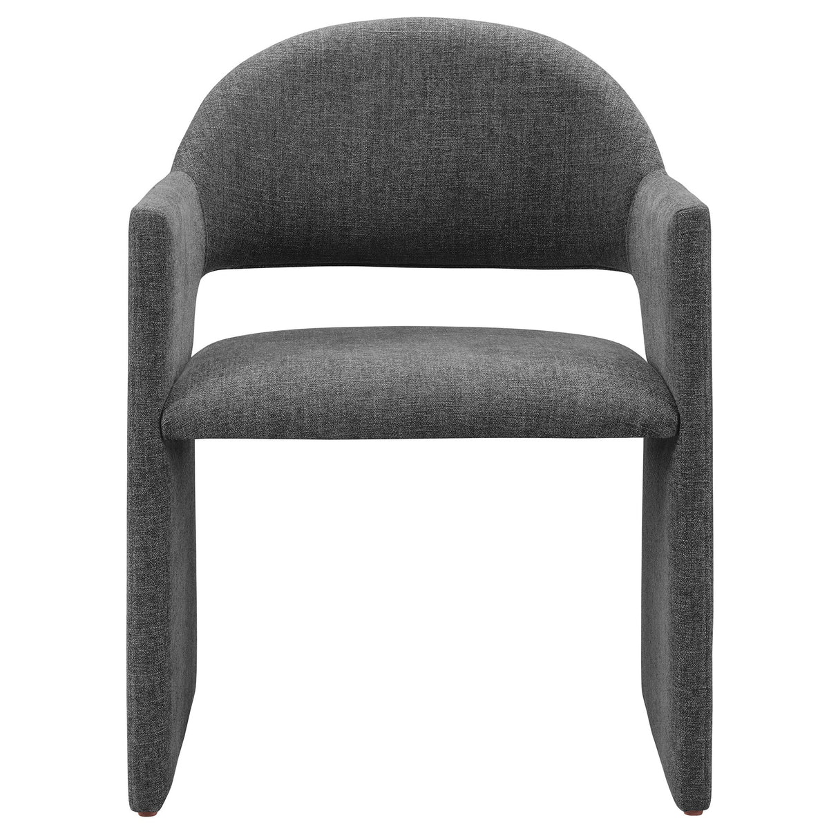 Talia Upholstered Dining Armchair by Modway in gray fabric with curved back on Tampa Home & Garden Store