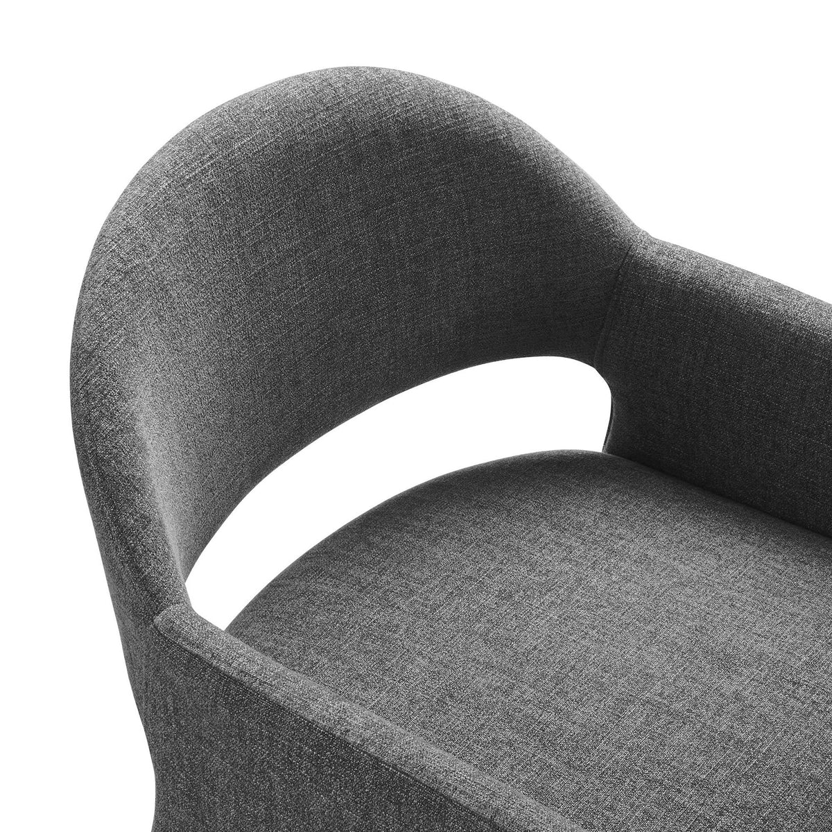 Talia Upholstered Fabric Dining Armchair gray textured fabric with curved arms by Modway on Tampa Home & Garden Store