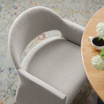 Talia Upholstered Fabric Dining Armchair by Modway in light gray fabric for dining rooms on Tampa Home & Garden Store