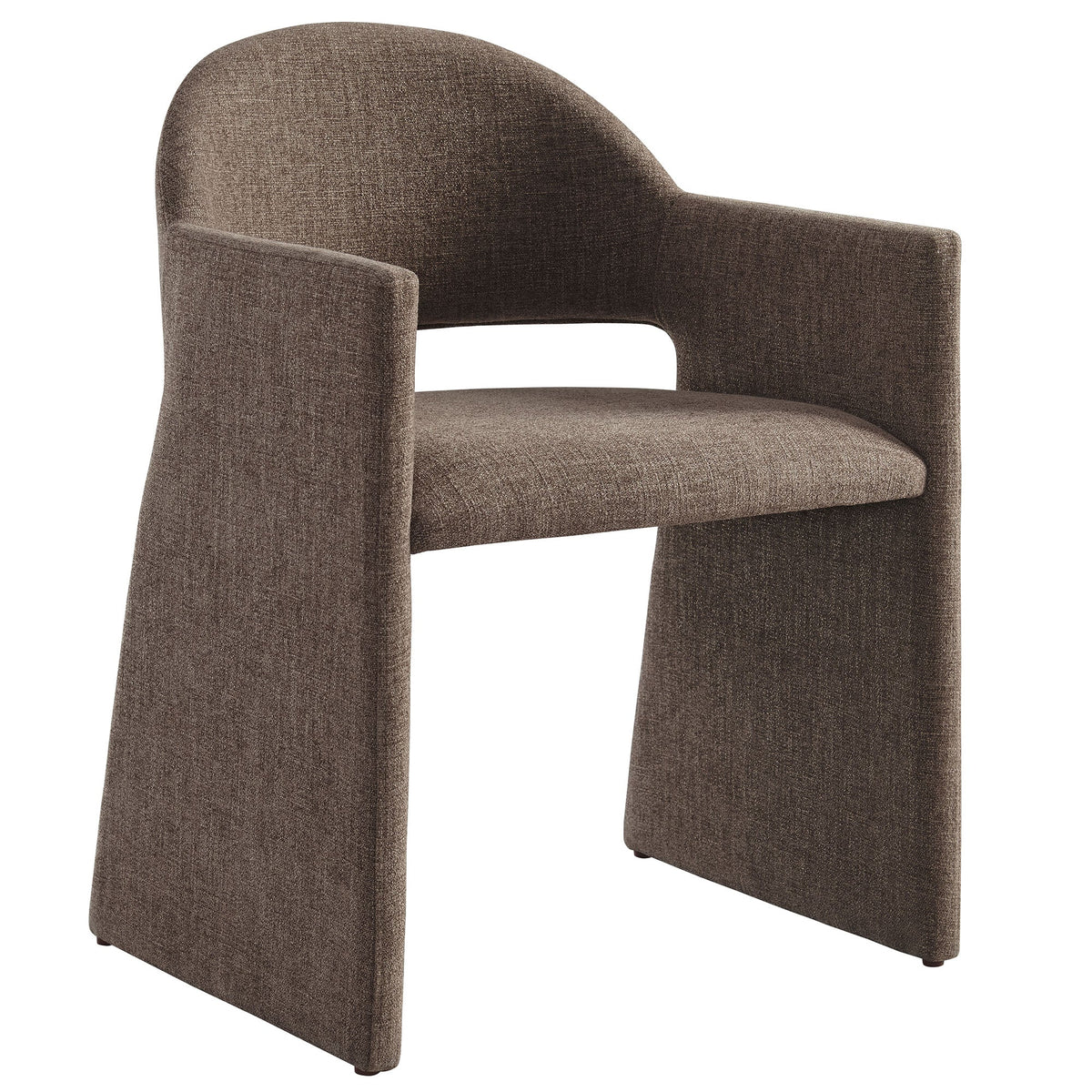 Talia Upholstered Fabric Dining Armchairs by Modway, brown textured fabric, 2-pack on Tampa Home & Garden Store