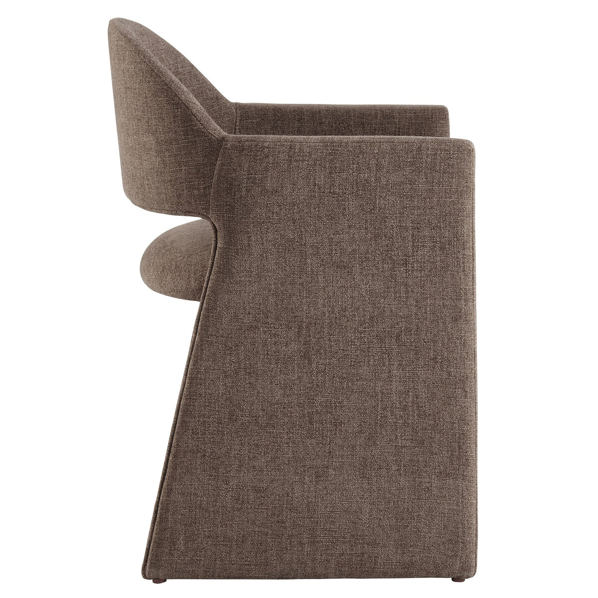 Talia Upholstered Fabric Dining Armchair by Modway brown textured fabric curved back on Tampa Home & Garden Store