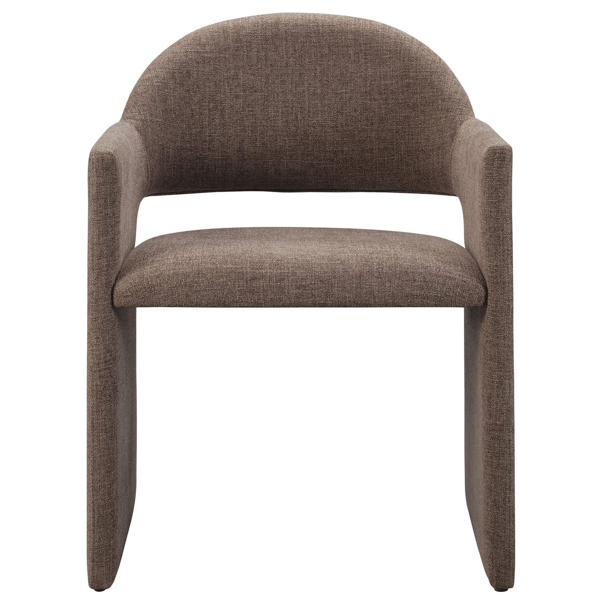 Talia Upholstered Fabric Dining Armchair brown textured upholstery with curved back Modway on Tampa Home & Garden Store