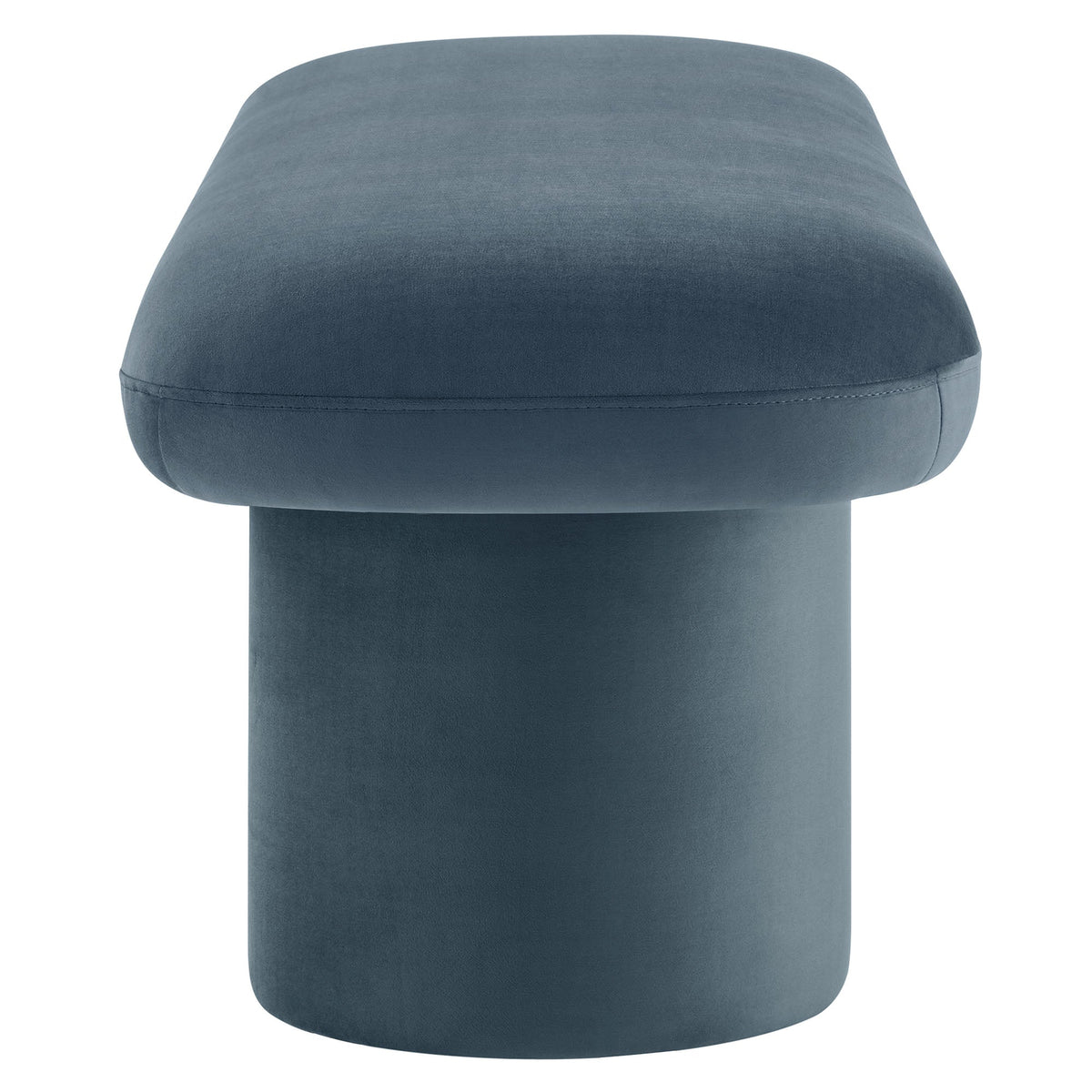 Orla Performance Velvet Bench blue velvet upholstery with rounded cushion by Modway on Tampa Home & Garden Store