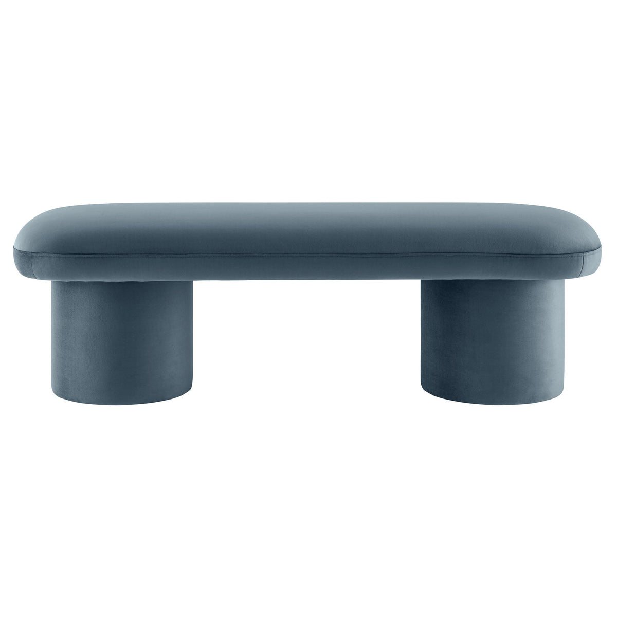 Orla Performance Velvet Bench by Modway, blue velvet bench with round legs HouseOfZazla on Tampa Home & Garden Store