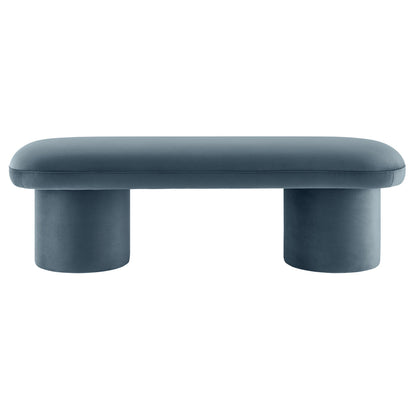 Orla Performance Velvet Bench by Modway, blue velvet bench with round legs HouseOfZazla on Tampa Home & Garden Store
