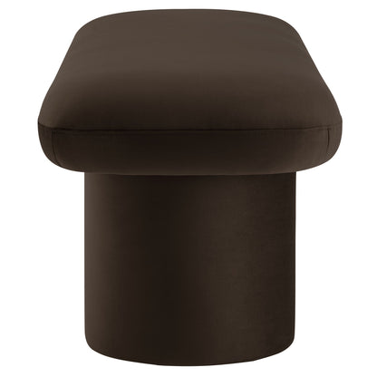 Orla Performance Velvet Bench by Modway brown upholstery close-up on Tampa Home & Garden Store