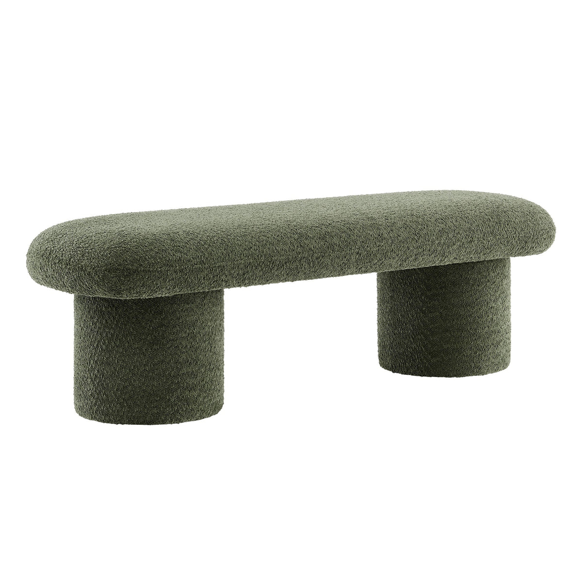 Orla Chenille Upholstered Bench olive green chenille fabric living room furniture by Modway on Tampa Home & Garden Store