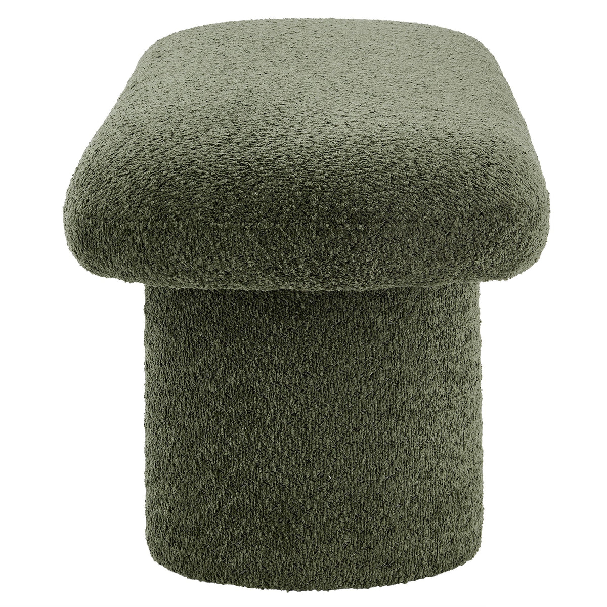 Orla Chenille Upholstered Bench by Modway in olive green textured chenille on Tampa Home & Garden Store