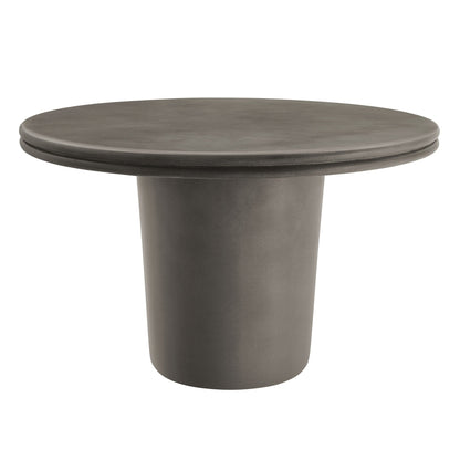 Brion 48 Inch Concrete Round Patio Dining Table