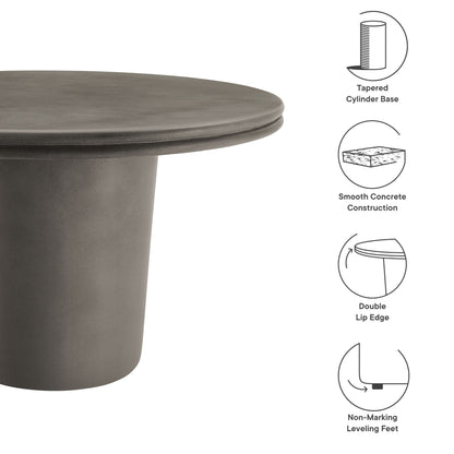 Brion 48 Inch Concrete Round Patio Dining Table