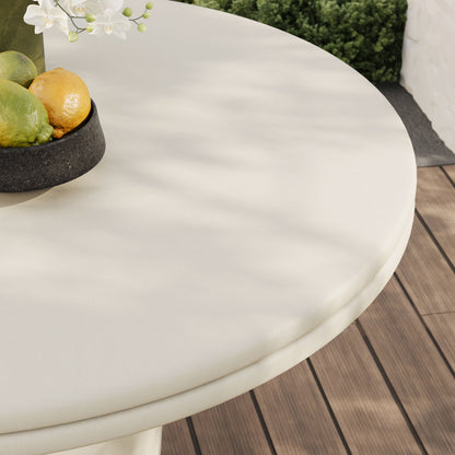 Brion 48 Inch Concrete Round Patio Dining Table
