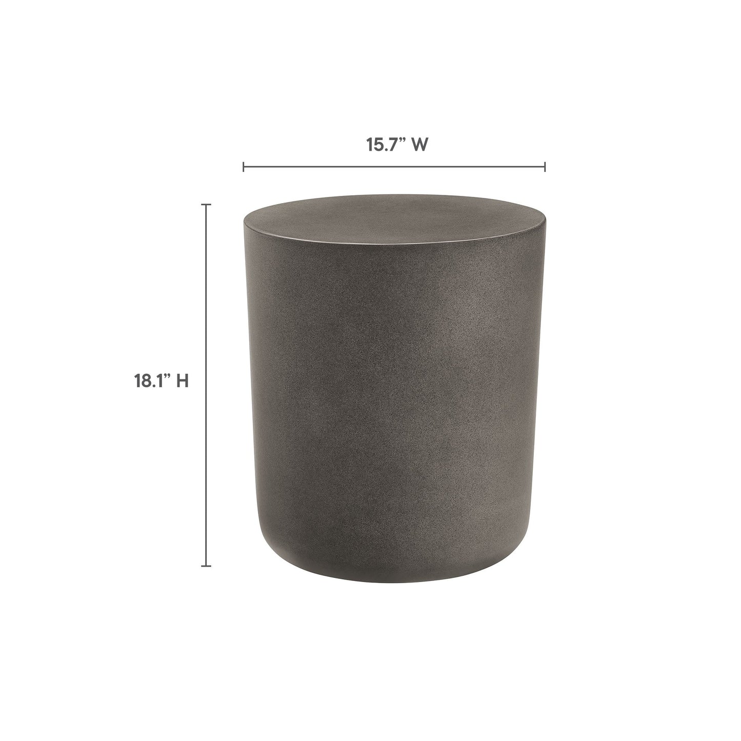 Brion by Modway Concrete Stool for Patio Use