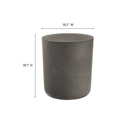 Brion by Modway Concrete Stool for Patio Use