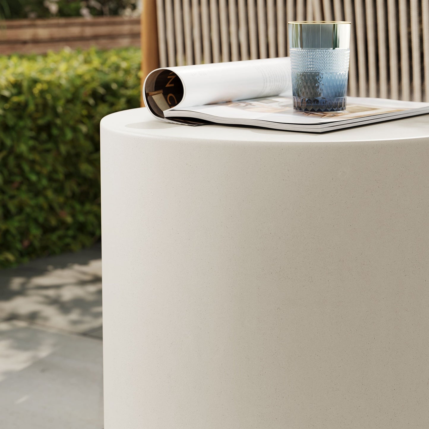 Brion by Modway Concrete Stool for Patio Use