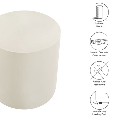 Brion by Modway Concrete Stool for Patio Use