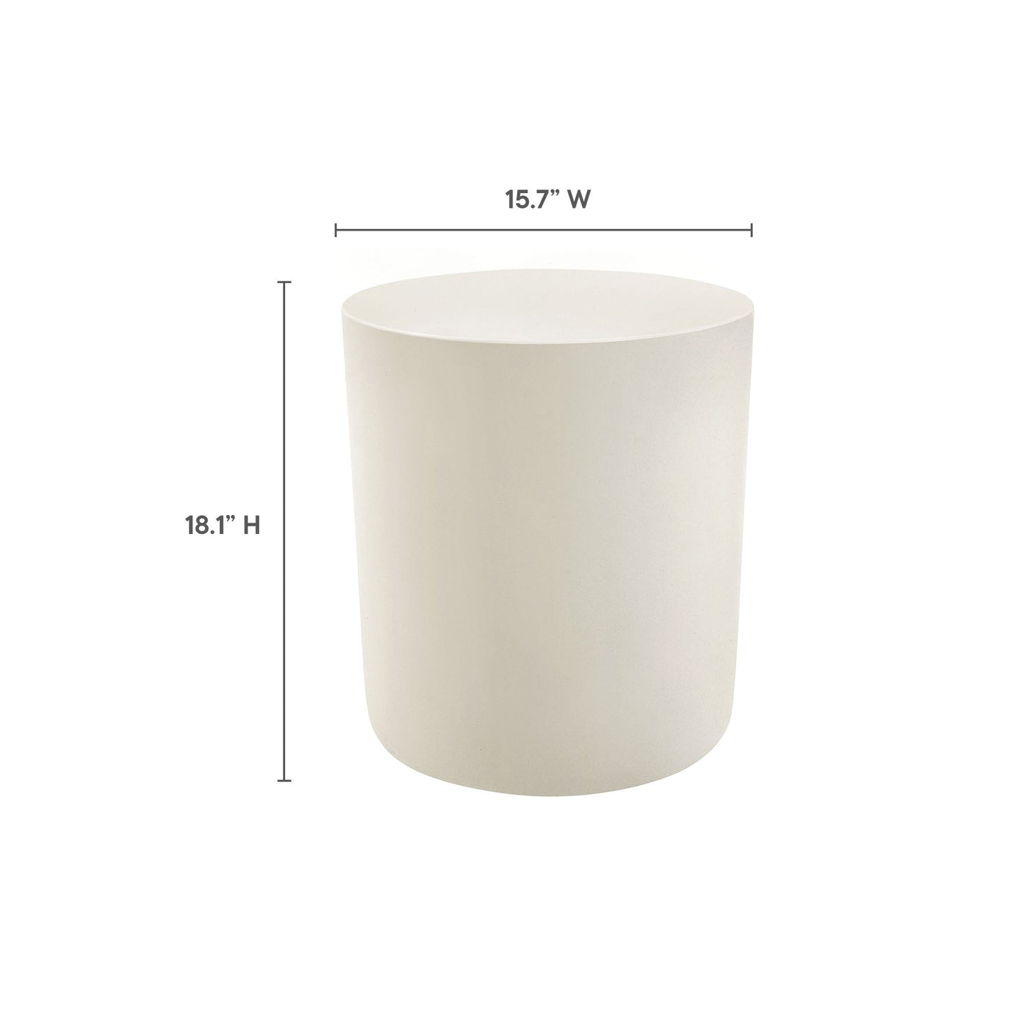Brion by Modway Concrete Stool for Patio Use