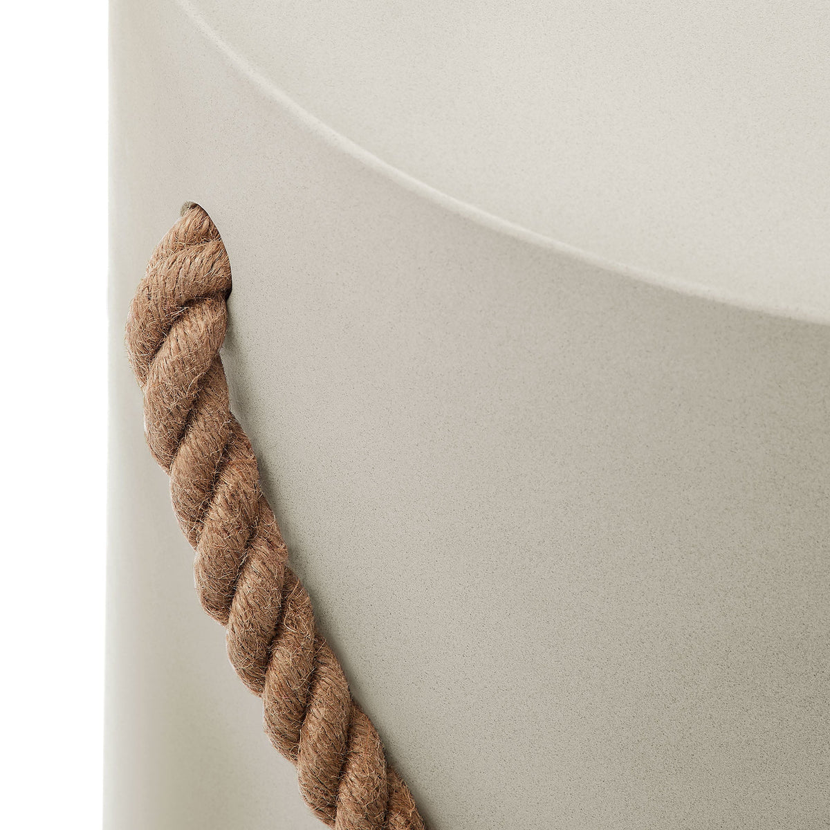 Isera Rope Concrete Side Table Stool by Modway beige concrete with natural rope accent on Tampa Home & Garden Store
