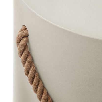 Isera Rope Concrete Side Table Stool by Modway beige concrete with natural rope accent on Tampa Home & Garden Store