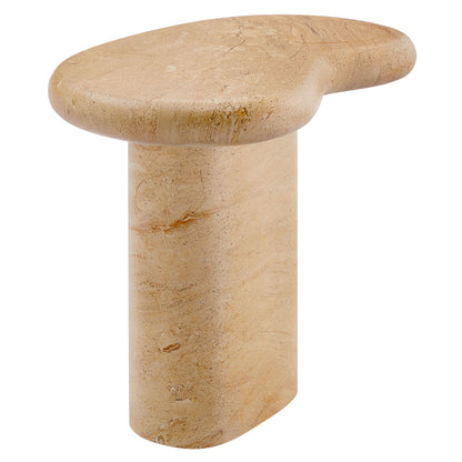 Elowen Travertine Side Table for Home and Patio