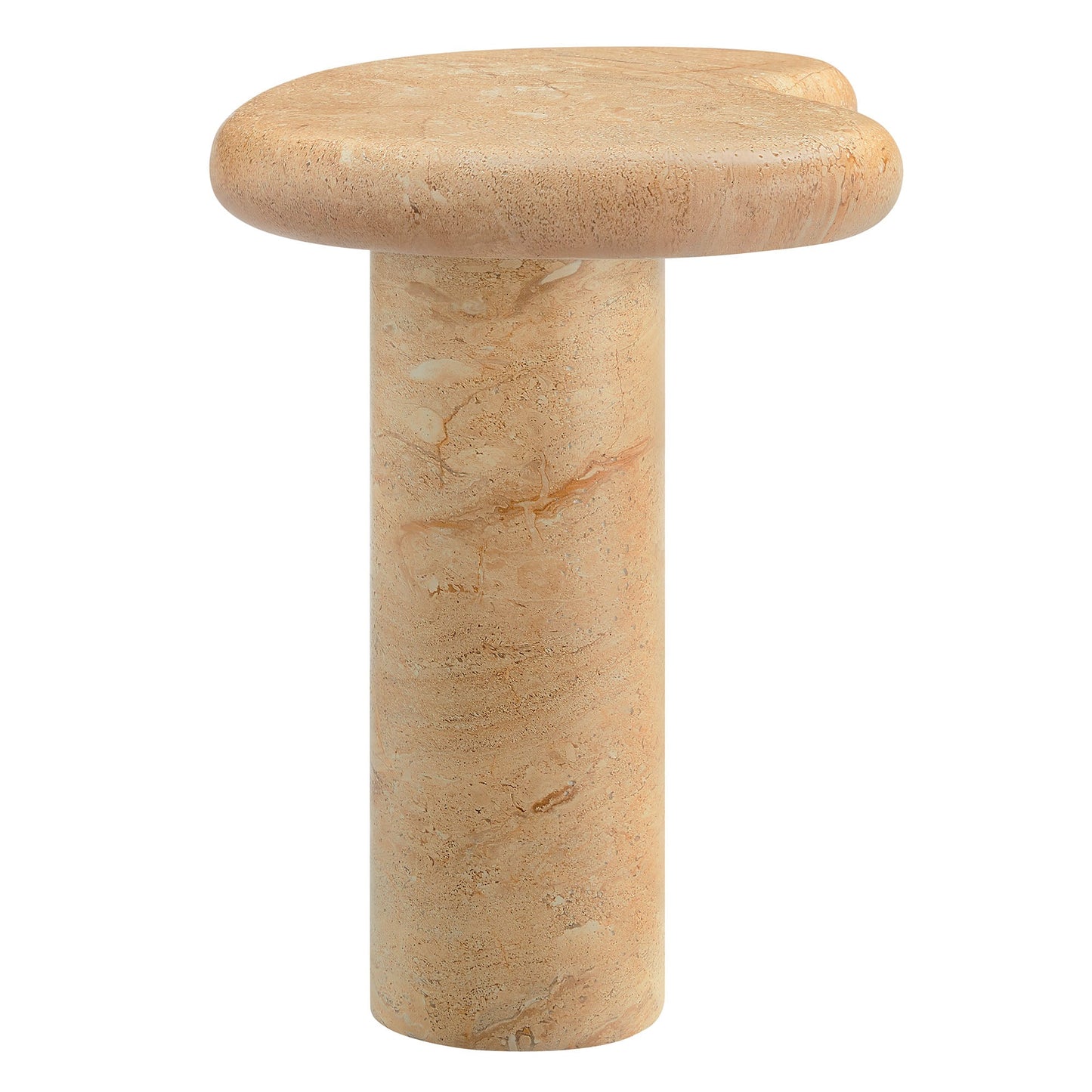 Elowen Travertine Side Table for Home and Patio