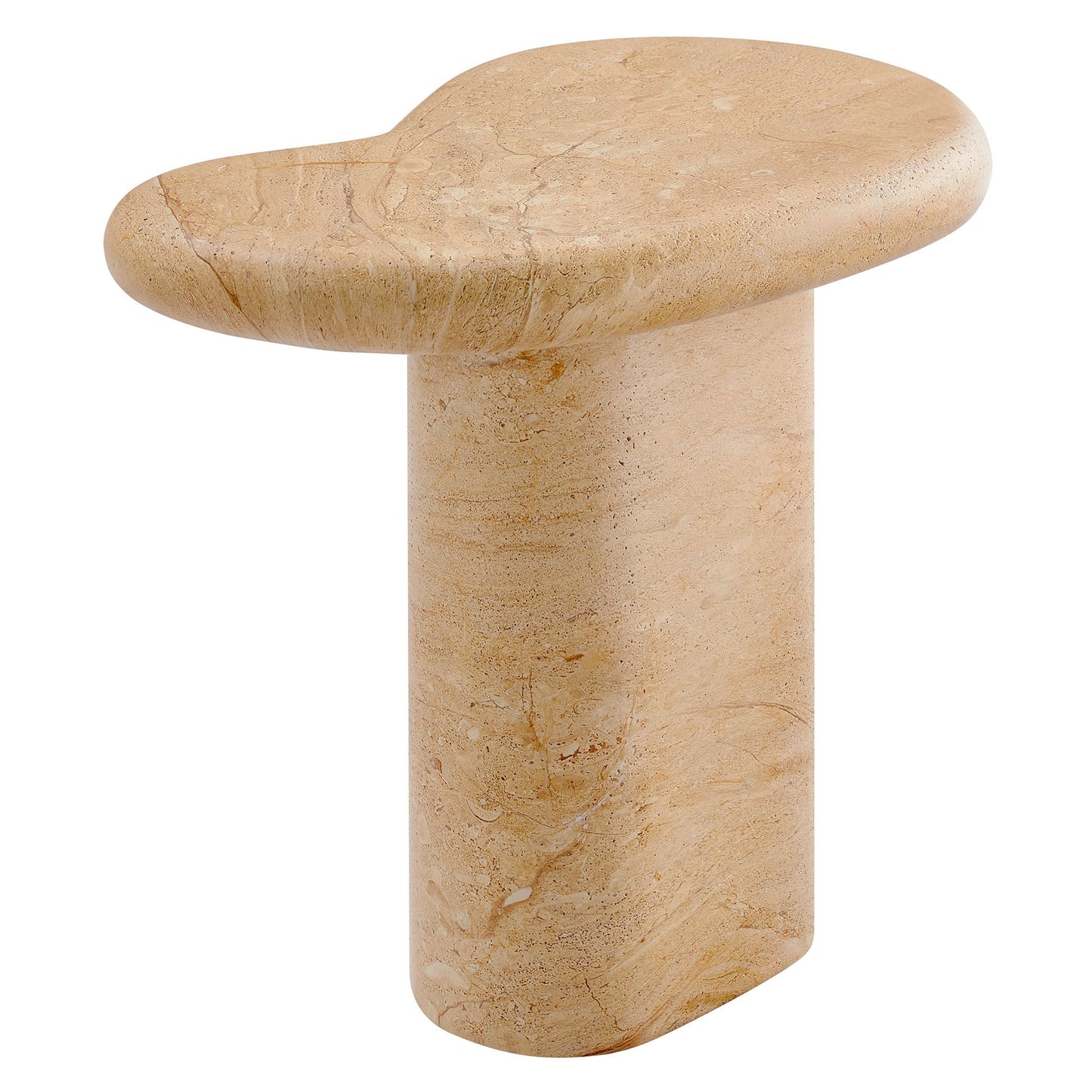 Elowen Travertine Side Table for Home and Patio