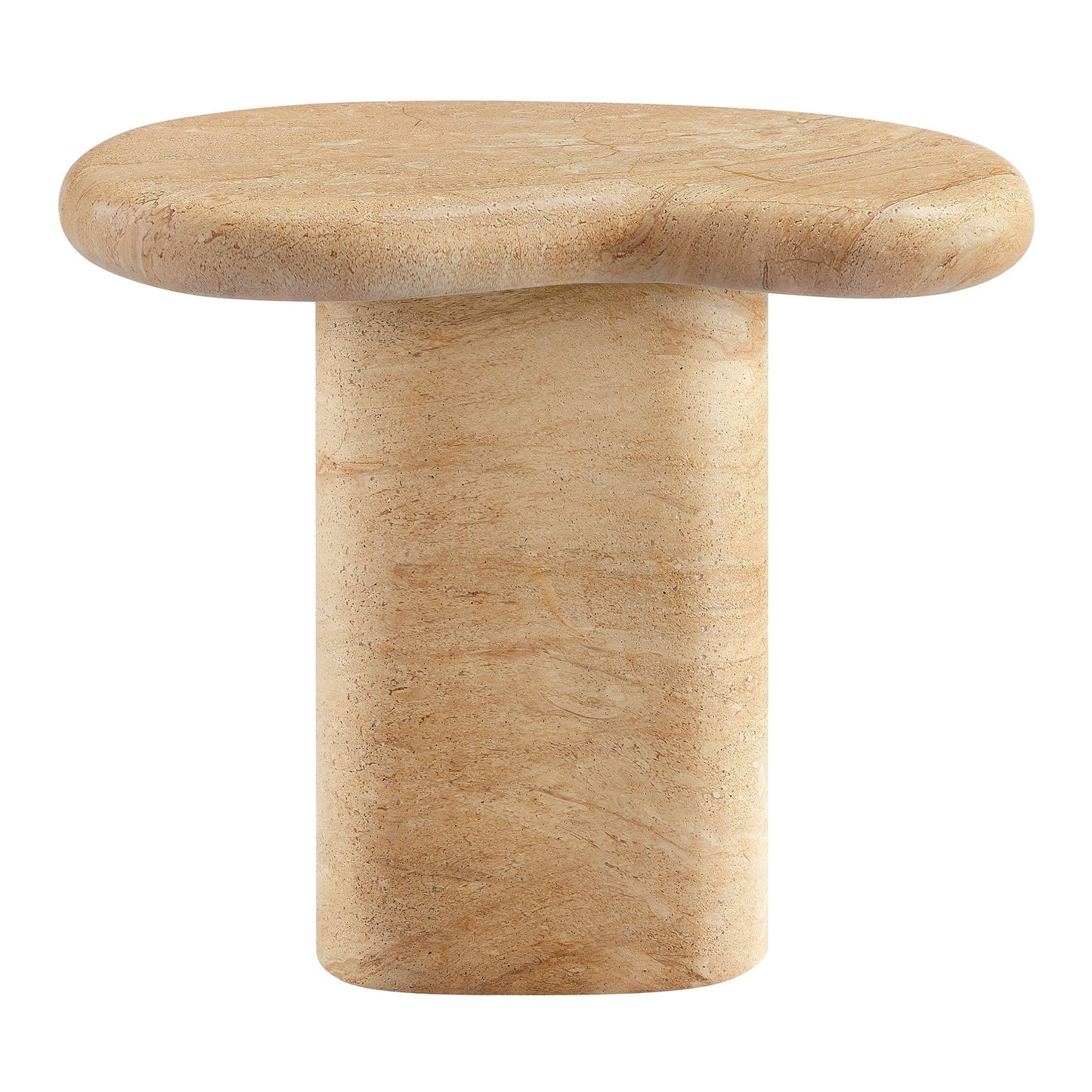 Elowen Travertine Side Table for Home and Patio