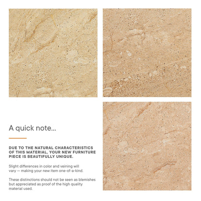Elowen Travertine Side Table for Home and Patio
