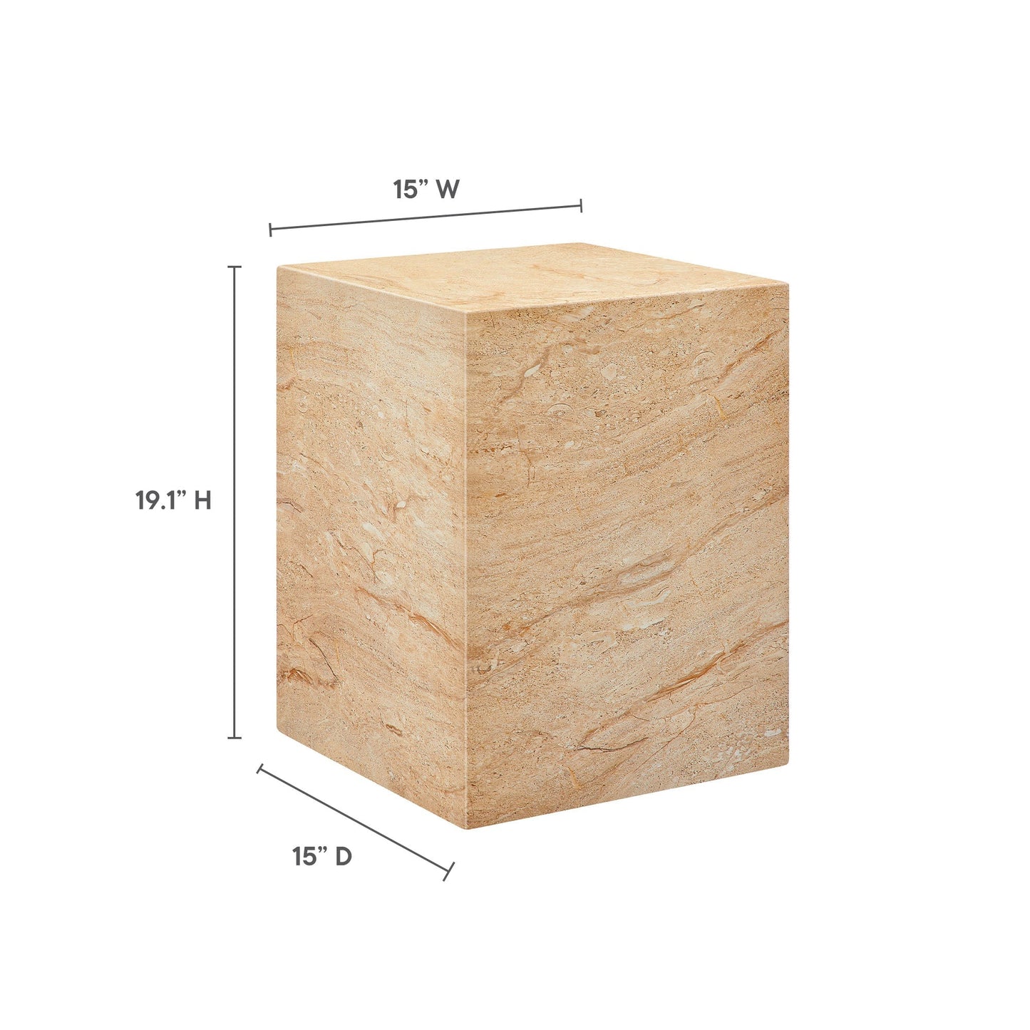 Jordana Square Concrete Side Table For A Patio