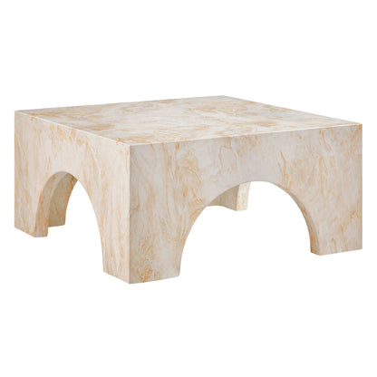 Valen Arched Concrete Coffee Table For the Patio