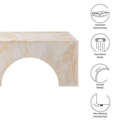 Valen Arched Concrete Coffee Table For the Patio